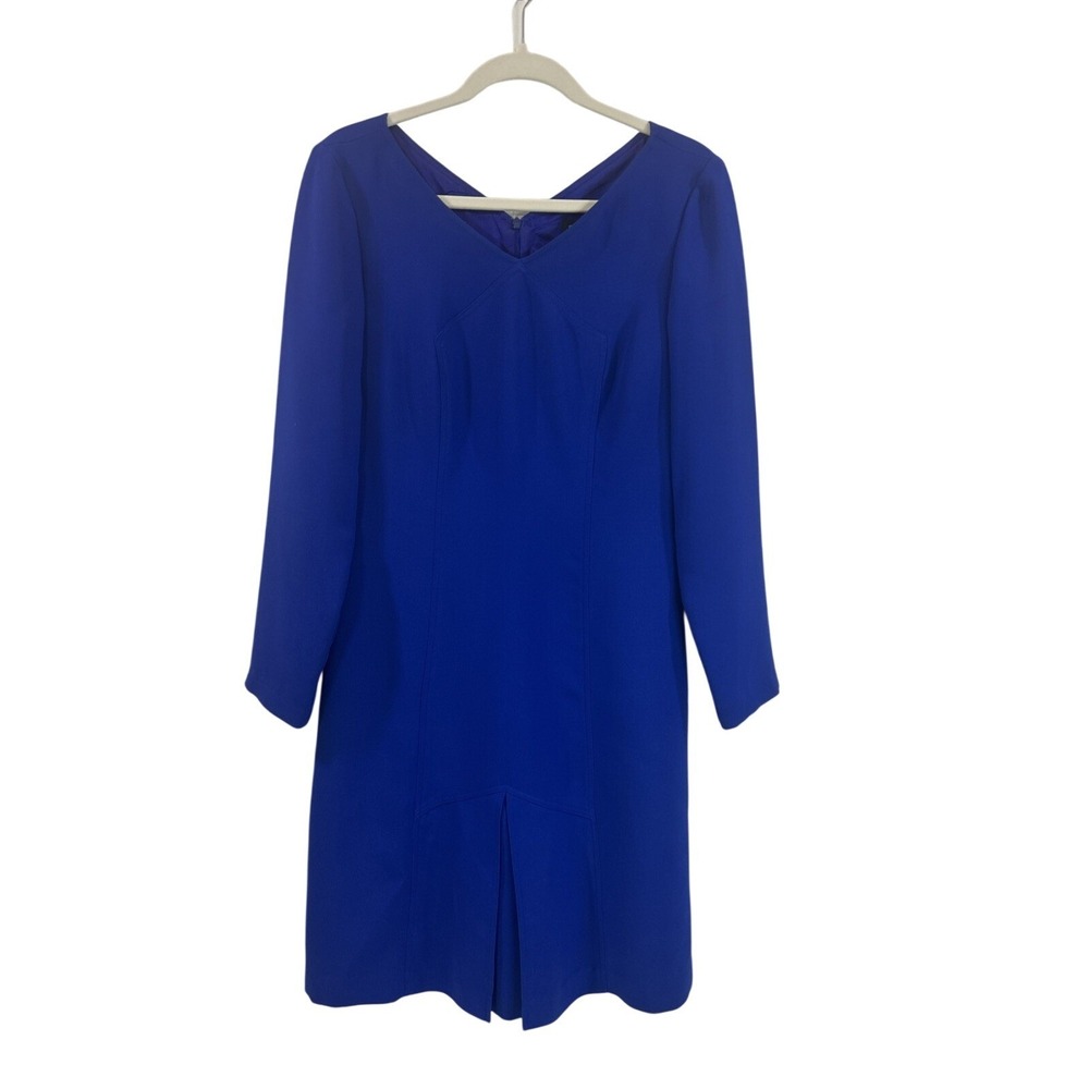 The Perfect Dress Women 6 Small V Neck Blue Long Sleeves Lined